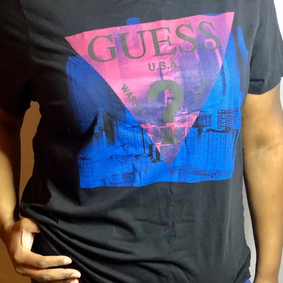 Guess black and pink tshirt size xxl - Picture 2 of 6